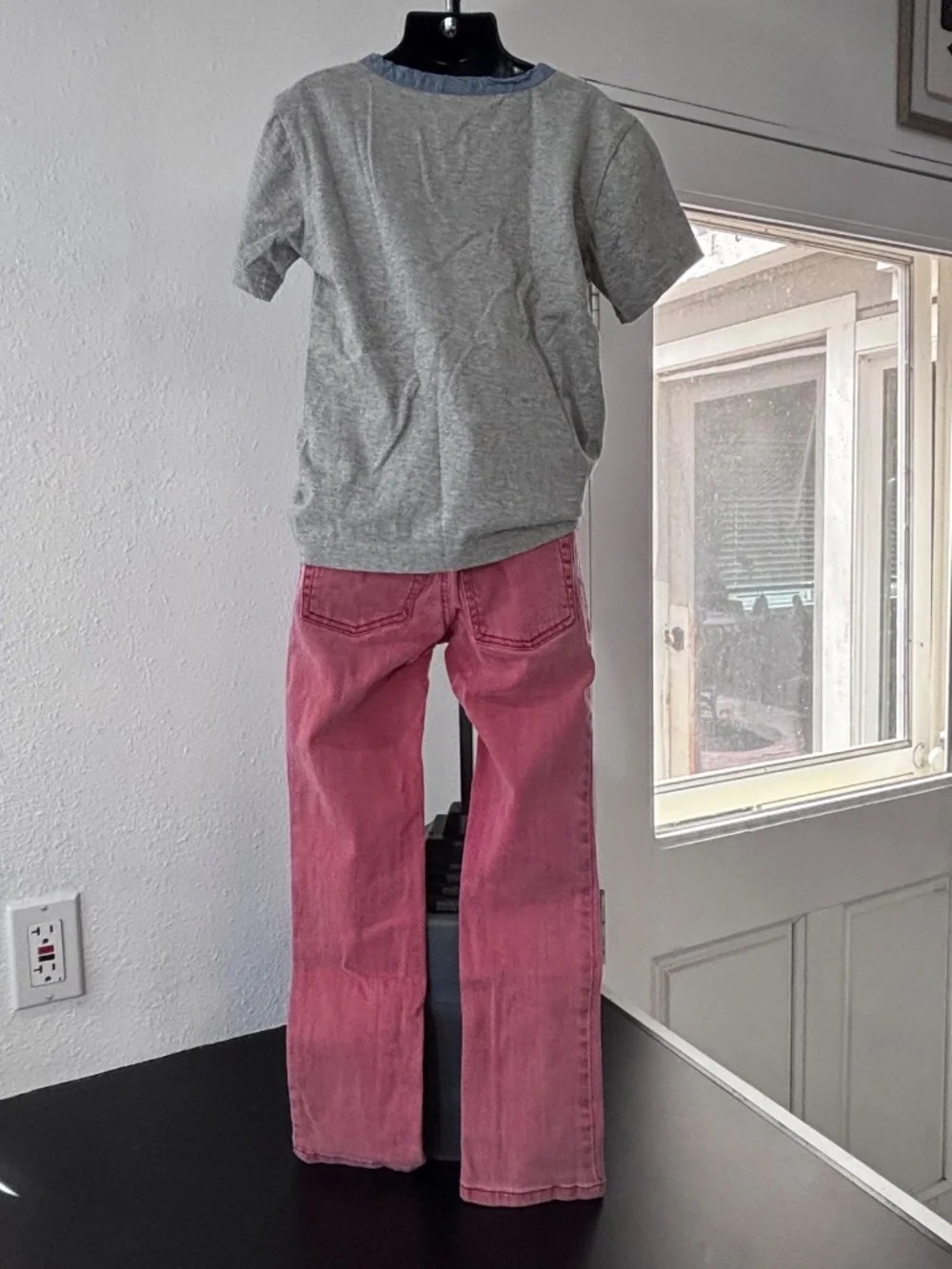 Gymboree boys size 6 outfit Henley and red jeans skinny fit